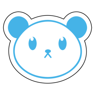 Cute Little Panda Sticker (Baby Blue)